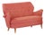 1940s Scandinavian Modern Loveseat in Original Copper Blush Wool For Sale