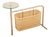 Magazine Rack Potto Frame in Chrome-Plated Tubular Steel, Woven Basket and Round Glass Shelf by Andrea Branzi for Zanotta, 1993 For Sale