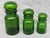 Vintage Apothecary Jar Set Green Glass Belgium For Sale - Image 4 of 13