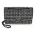 Black White Tweed Quilted Medium Classic Double Flap For Sale
