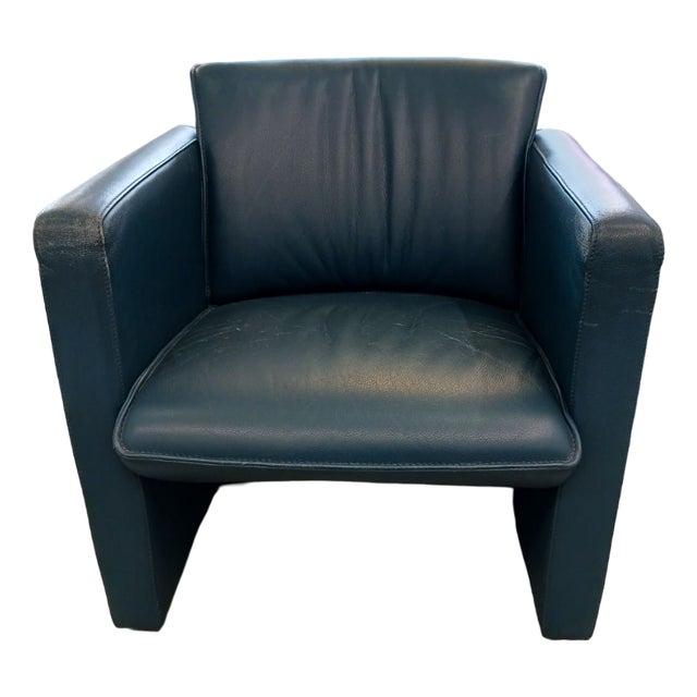 Postmodern Barrel Leather Chairs from Leolux, 1970s, Set of 4 For Sale