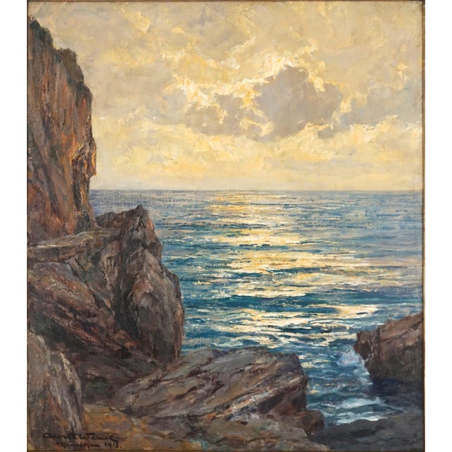 Realism Early 20th Century Seascape of Capri, Amalfi Coast by Albert Wenk For Sale - Image 3 of 4