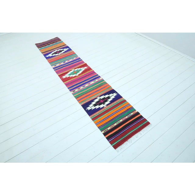 Beautiful Vintage Turkish Kilim Milet Rug. Made pure handspun wool on cotton fringes only and dyed naturally, washed...