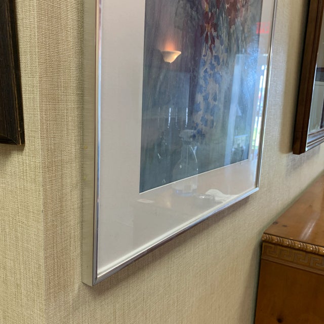 1970s 1972 Watercolor Floral Still Life Painting For Sale - Image 5 of 9