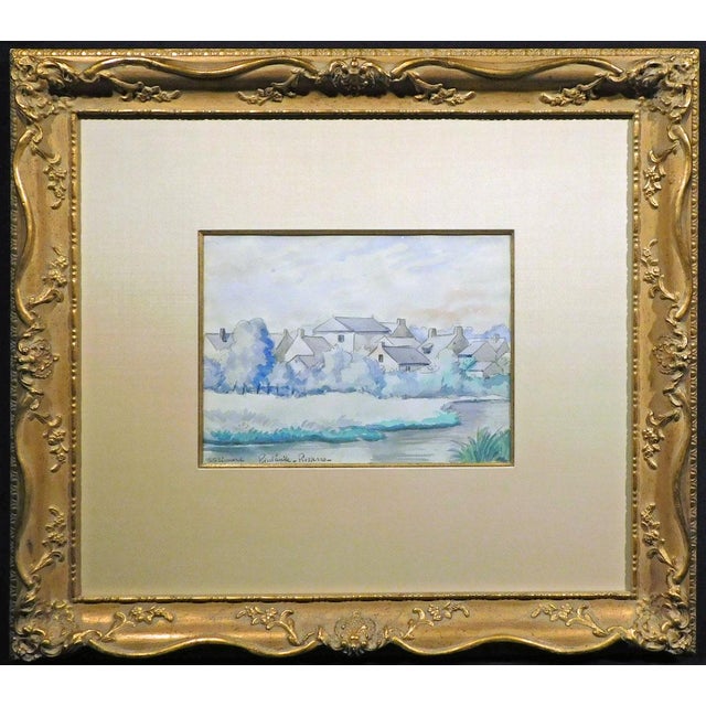 Original Watercolor on Paper by Paul-Emile Pissarro Hand Signed by the Artist Art Condition: Mint Frame Size: 28" x 36"...