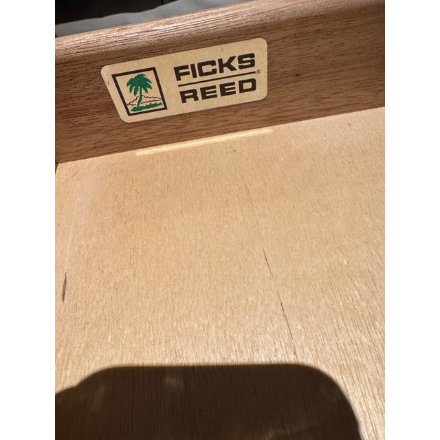 Ornamental & Decorative Materials Circa 1970s–1980s Ficks Reed Carlton House Style Faux Bamboo Desk and Chair Set For Sale - Image 7 of 12