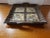1980s Vintage Square 4 Ceramic Tile and Hand Carved Wooden Serving Tray With 2 Handles For Sale - Image 5 of 6