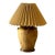 19th Century Monumental Terra-Cotta Olive Jar Table Lamp With Pleated Shade For Sale