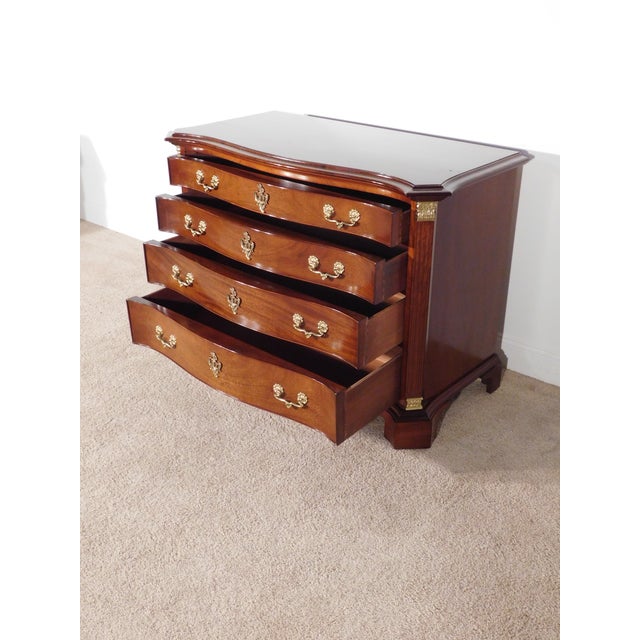Vintage Craftique Furniture Mahogany 4 Drawer Fancy Chippendale Chest Dresser For Sale - Image 10 of 18