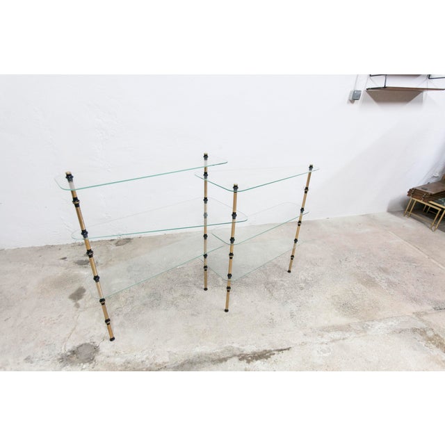 Vintage Bakery Display Shelf in Glass and Brass, 1950s For Sale - Image 14 of 18