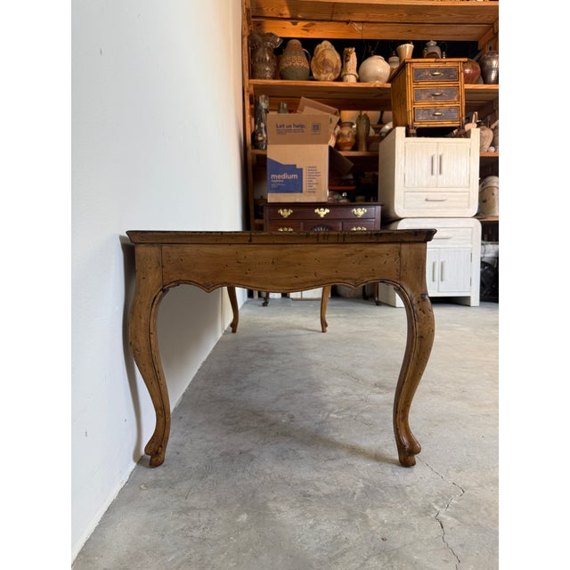 Vintage Italian Wooden Coffee Table With Cabriole Legs – Made in Italy For Sale - Image 11 of 17