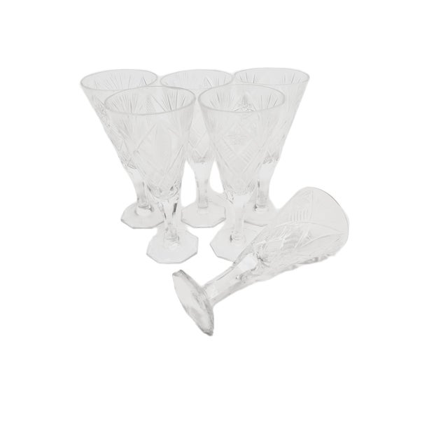 Art Deco Polish Champagne Glasses, 1900s, Set of 6 For Sale - Image 10 of 14