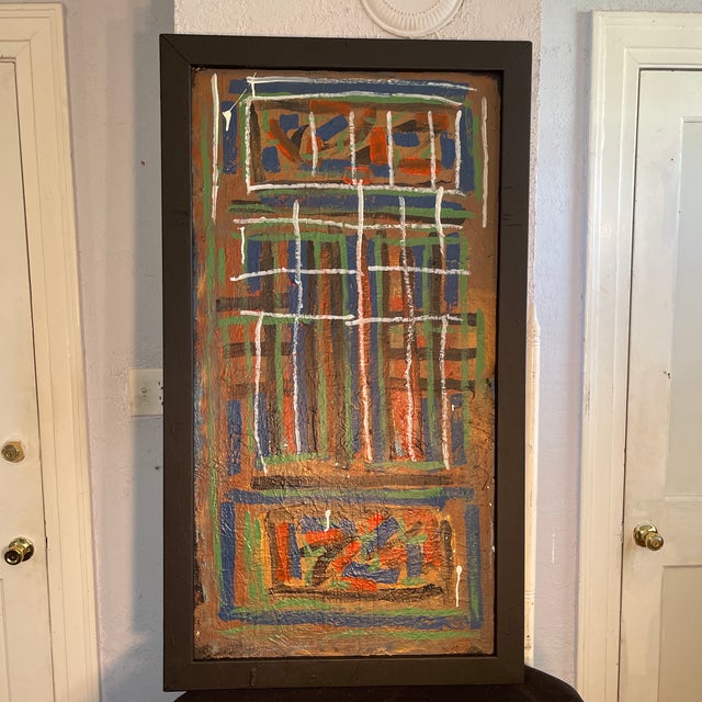 After Purvis Young by John Frates, Mid Century Modern Abstract For Sale - Image 4 of 8