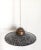 Pair of "industrial pancake" pendant lights made of anthracite gray enameled sheet metal with light gray speckles....
