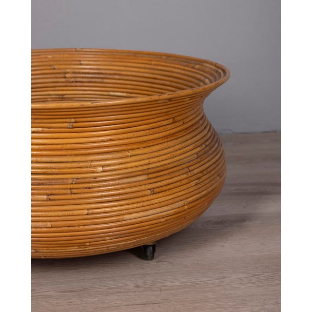 1960s Vintage Italian Bamboo Planter, 1960s For Sale - Image 5 of 7