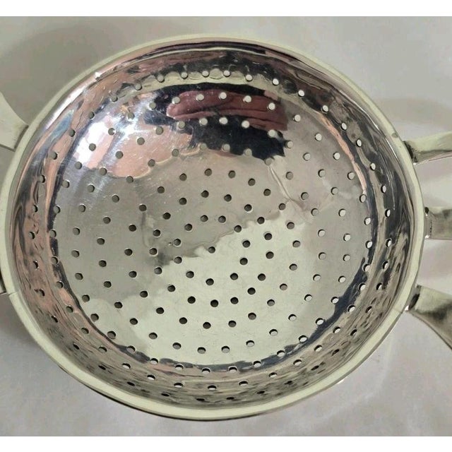 Silver Mid-Century George VI Sterling Silver Tea Strainer, 1948 For Sale - Image 8 of 17