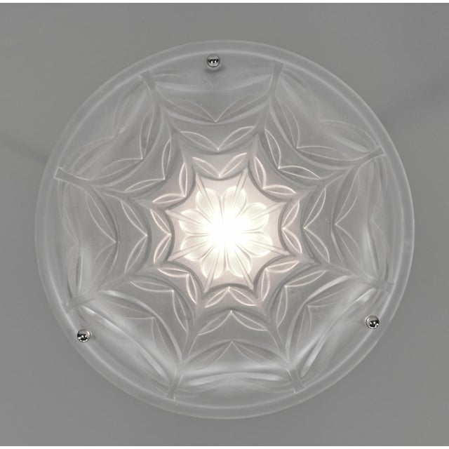 French Art Deco Pendant Light by Degue 1930 France For Sale - Image 6 of 13