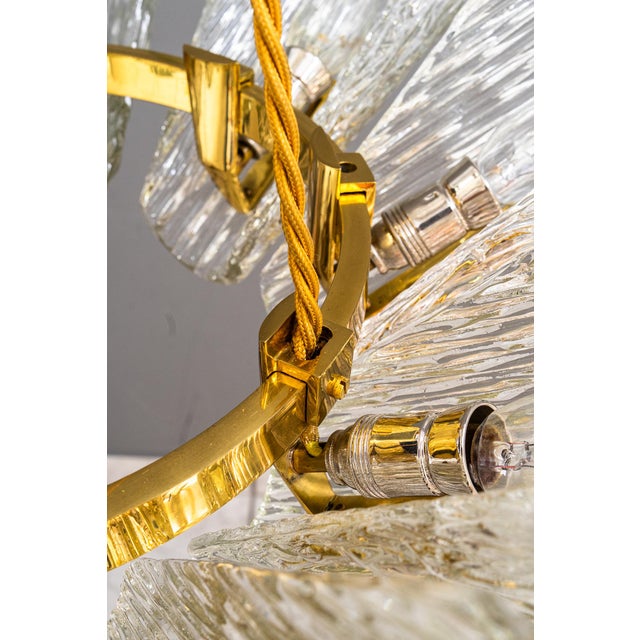Large Chandelier with Structure Glass from J.T. Kalmar, 1950s For Sale - Image 15 of 18