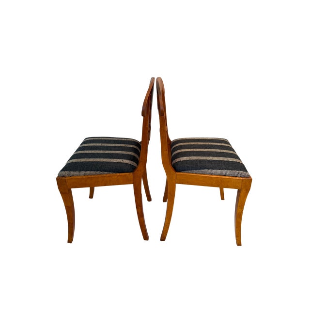 Mid 19th Century 19th C Swedish Biedermeier Flame Birch Dining Chairs - Set of 6 For Sale - Image 5 of 11
