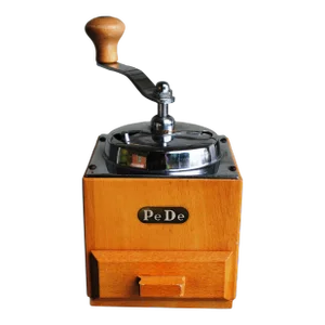 Mid 20th Century Vintage PeDe Wood Coffee Grinder - Peter Dienes Holland