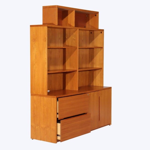 Mid-Century Modern Jesper MCM Teakwood 3-Piece Modular Cabinet C1960 For Sale - Image 3 of 14