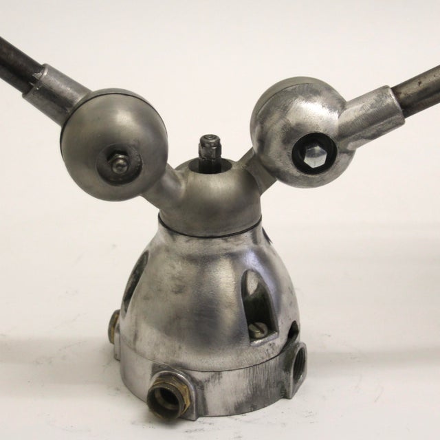 Metal Industrial Two-Light Sconce by Jean-Louis Domecq for Jieldé, 1950s For Sale - Image 7 of 11