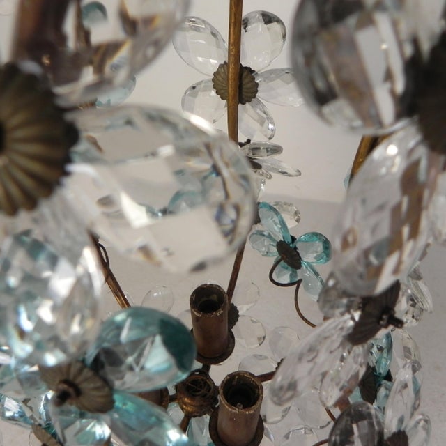 Pendant Lamp in Blue and Clear Crystal, 1930s For Sale - Image 14 of 18