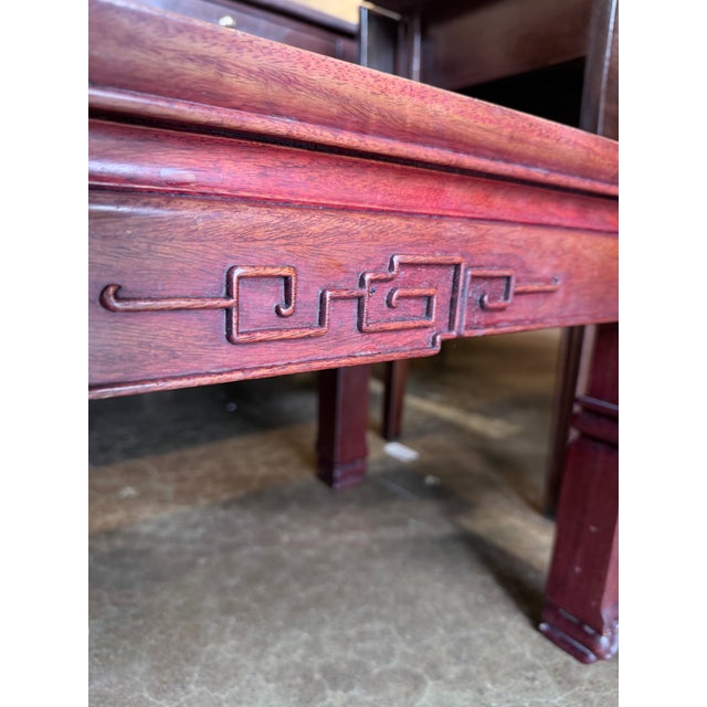 Late 20th Century Vintage Ming Style Burl Wood Coffee Table For Sale - Image 5 of 7