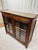 Late 19th Century Antique English Oak Glass Door Bookcase Cabinet With Wavy Apron & Oversized Cornice For Sale - Image 5 of 5