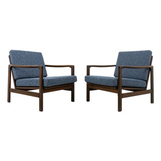 Mid-Century Club Chairs attributed to Zenon Bączyk, Poland, 1960s, Set of 2 For Sale