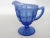 Imperial Glass Beaded Block Pattern Blue Creamer For Sale - Image 4 of 11
