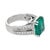 Gia 7.88 Carat Colombian Emerald Diamond 18k White Gold Cocktail Ring, Size 7.25 For Sale - Image 4 of 8