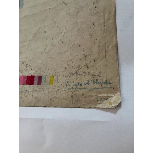 Early 1900s French Hand Painted Bianchini Ferrier Textile Sample For Sale In Seattle - Image 6 of 7