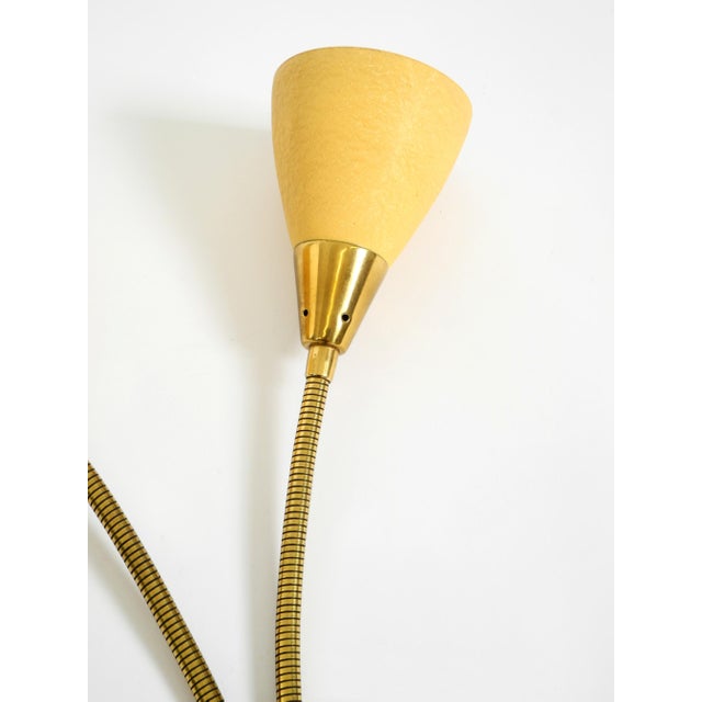 Mid-Century Modern Brass Wall Lamp with Gooseneck and Double Shade by Cosack Leuchten, 1950s For Sale - Image 9 of 18