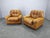 Mid-Century Italian Cognac Leather Lounge Armchairs, 1970s, Set of 2 For Sale - Image 4 of 12