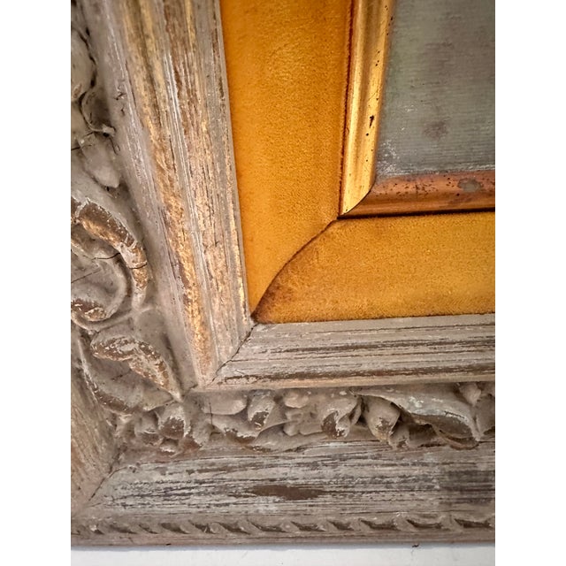 Vintage Flower Still Life in Ornate Frame For Sale - Image 4 of 8