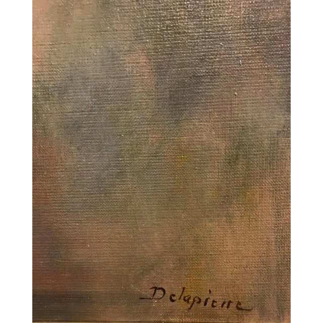 Contemporary Roger Delapierre, Dahlias, Oil on Canvas, 1993 For Sale - Image 3 of 9