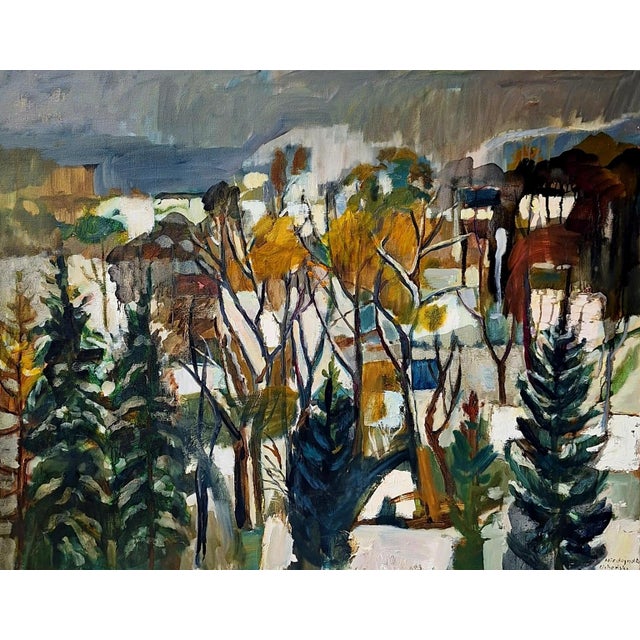 Contemporary Marek Niedojadlo-Cichonski, Winter in the Park, 2024, Oil on Canvas For Sale - Image 3 of 3