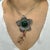 Green Large Floral Emerald Brooch With Rubies, Sapphires & Diamonds in 925 Silver For Sale - Image 8 of 14