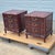 This is a pretty pair of vintage mahogany French provincial nightstands or end tables. The pieces are unsigned but likely...