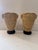 Pair of Carved Composite Elephant Vases on Black Bases For Sale - Image 9 of 10
