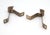Mid 20th Century Pair of Brass Plated Steel Curtain Rod Brackets For Sale - Image 5 of 5
