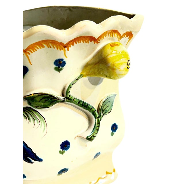 Vintage Matched Pair of French Faience Flower Frogs or Moustiers For Sale - Image 13 of 13