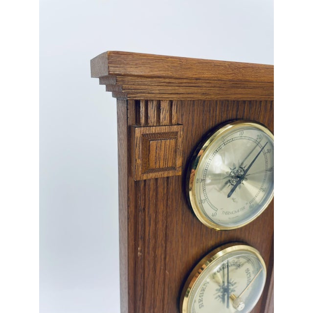 Wood Historic Analog Weather Station, West Germany, 1975 For Sale - Image 7 of 10