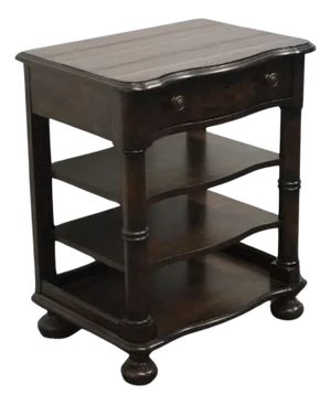 Stanley Furniture Cherry European Farmhouse 26" Serpentine Front Tiered Nightstand 18-13-0083