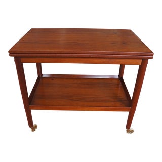 Grete Jalk Teak Bar Cart For Sale