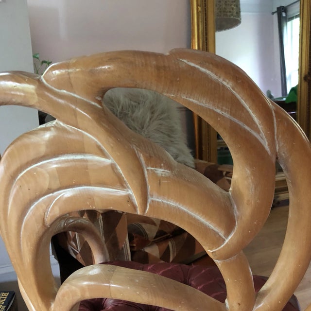 Wood 1980s Faux Bois Wooden Leaf Chair For Sale - Image 7 of 8