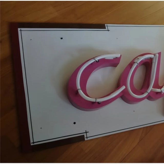Art Deco Premium Vintage "Caffe" Neon Sign For Sale - Image 3 of 4