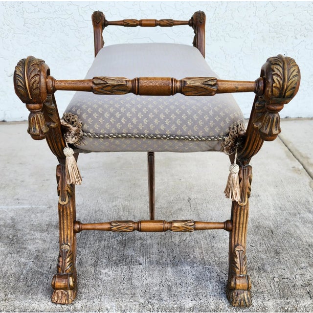 Vintage French Louis XV Bench For Sale - Image 12 of 16