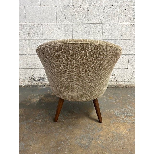 Vintage 1960s Danish Mid-Century Bent Møller Jepsen Teak Upholstered "Tv" Lounge Chair For Sale - Image 4 of 7